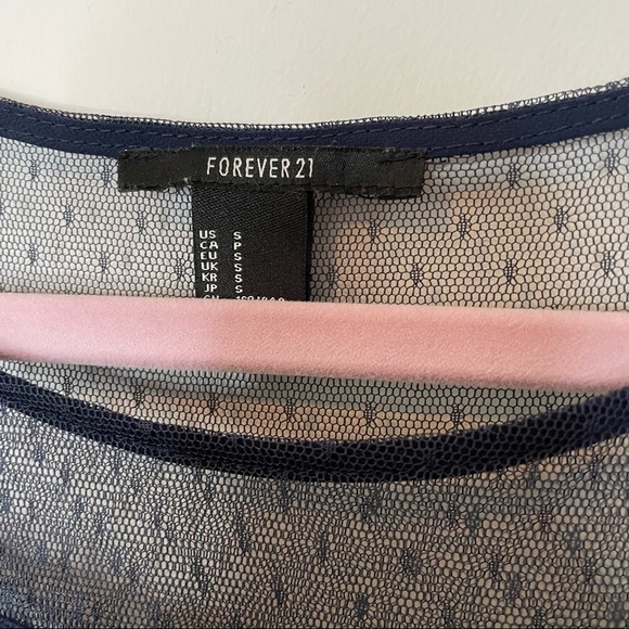 Forever 21 Sheer Navy Tank Top - Picture 4 of 7